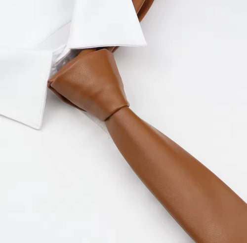 Vegan Leather Kneck Ties .