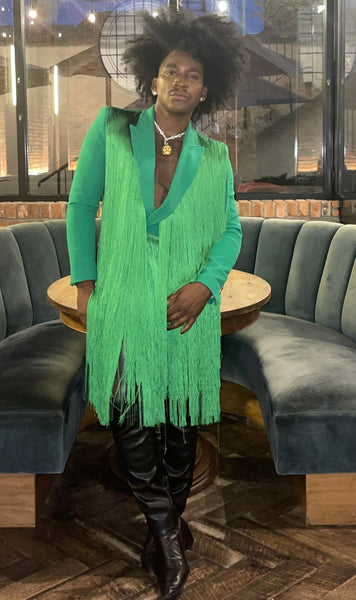 Moss Fringe me Blazer
